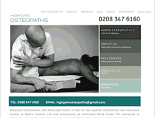 Tablet Screenshot of highgateosteopaths.com